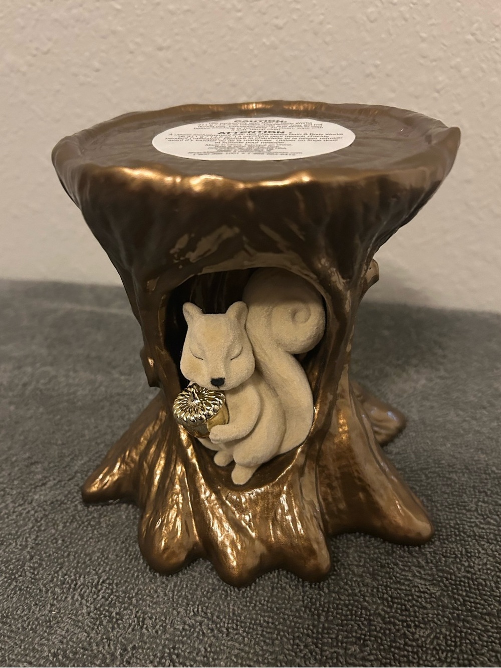 Bath & Body Works Squirrel In Tree 3-Wick Candle Holder. NWT